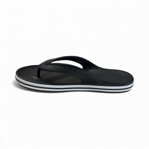 Crocs Flip Flops Men Sandals Black-White Water Friendly Lightweight SZ/ M-9 W-11 - Picture 3 of 10